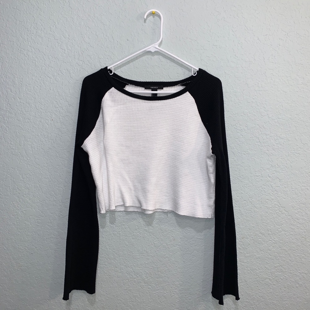 Forever 21 cropped long sleeve thermal